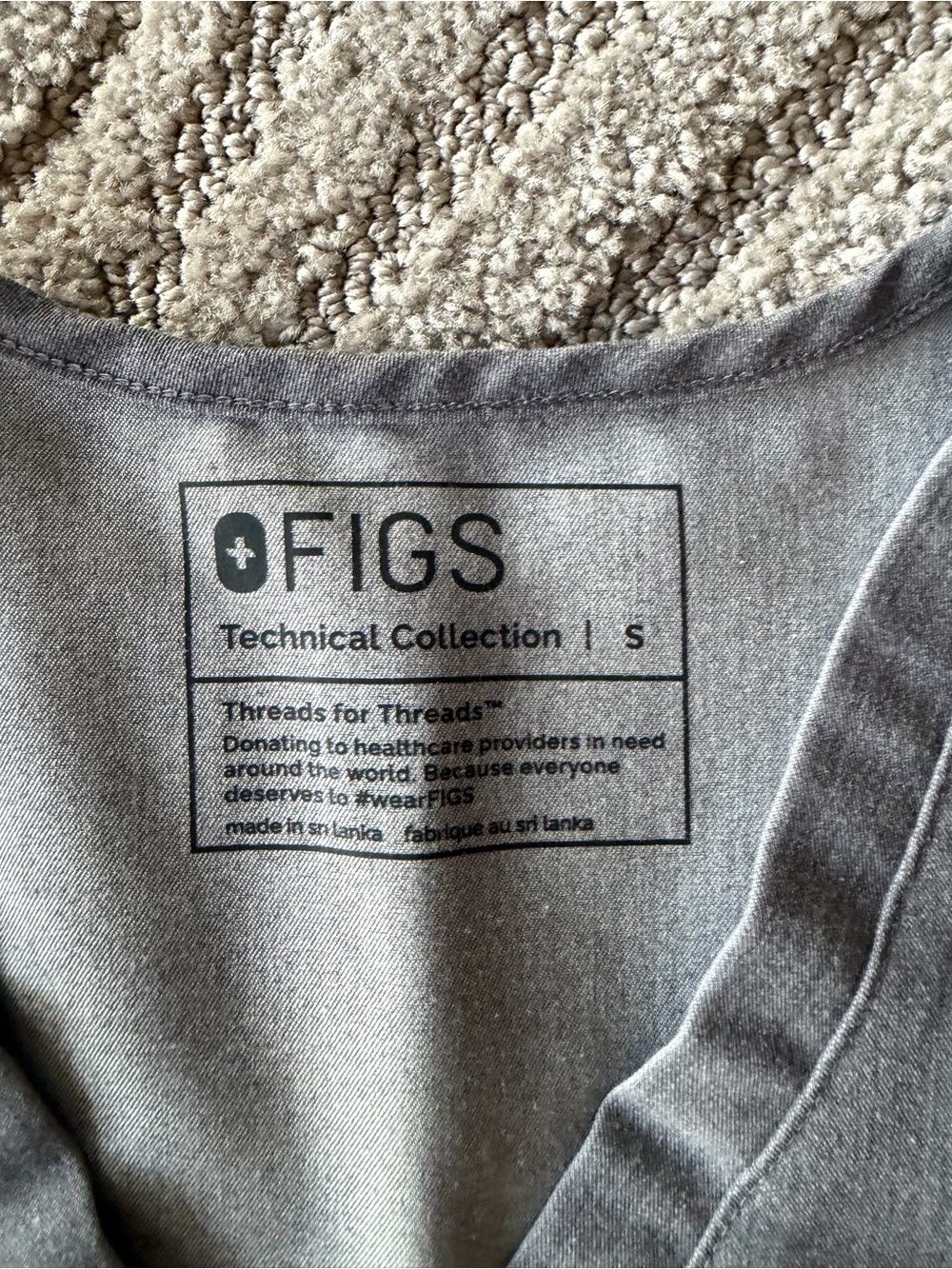 FIGS Heather Gray Technical Collection Tee